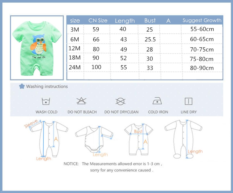 Baby Bodysuit Cotton Onesie